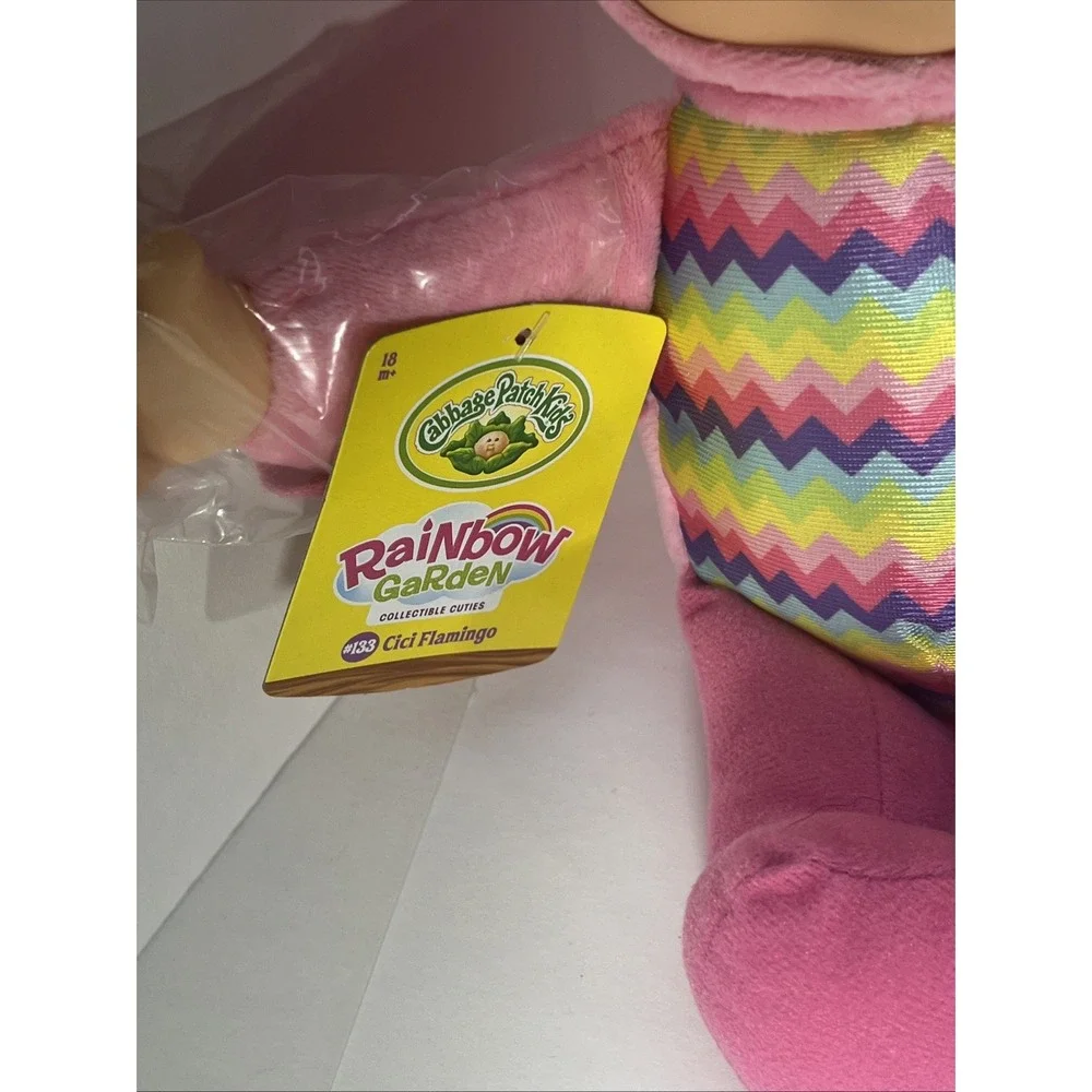 New Cabbage Patch Rainbow Garden Plush Doll‎ CiCi FLAMINGO #133